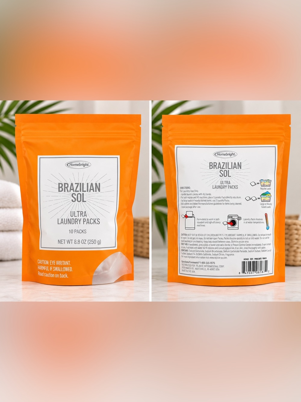 Brazilian Sol Laundry and Cleaning Set 3-Piece - Warm Caramel & Pistachio Scent - Picture 2 of 4
